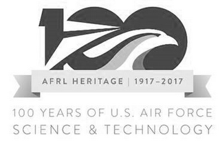 100 AFRL HERITAGE 1917-2017 100 YEARS OF U.S. AIR FORCE SCIENCE & TECHNOLOGY logo