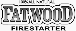 100% ALL NATURAL FATWOOD FIRESTARTER logo
