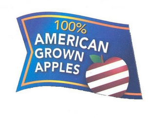 100% AMERICAN GROWN APPLES logo
