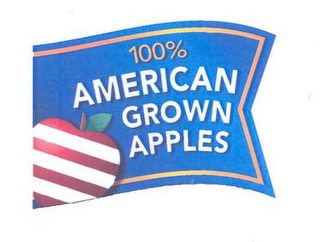 100% AMERICAN GROWN APPLES logo
