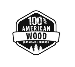 100% AMERICAN WOOD SUSTAINABLE FORESTS logo