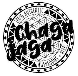 100% AUTHENTIC CHAGA JAGA MUSHROOMS + HERBS logo