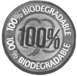 100% BIODEGRADABLE 100% 100% BIODÉGRADABLE logo