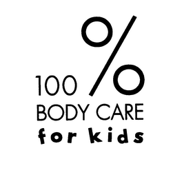 100% BODY CARE FOR KIDS logo