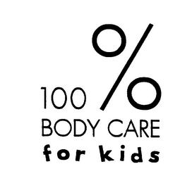 100% BODY CARE FOR KIDS logo