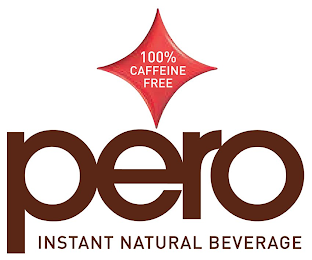 100% CAFFEINE FREE PERO INSTANT NATURAL BEVERAGE logo