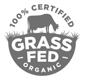 100% CERTIFIED GRASS FED ORGANIC logo