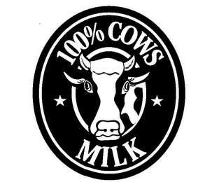 100% COWS MILK logo