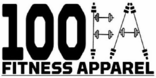 100 FA FITNESS APPAREL logo