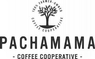100% FARMER-OWNED COFFEE COOPERATIVE PACHAMAMA -COFFEE COOPERATIVE- logo