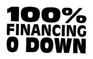 100% FINANCING 0 DOWN logo