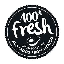100% FRESH SPONSORED BY AVOCADOS FROM MEXICO logo