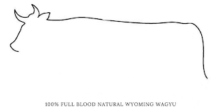 100% FULL BLOOD NATURAL WYOMING WAGYU logo