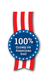 100% GROWN ON AMERICAN SOIL logo