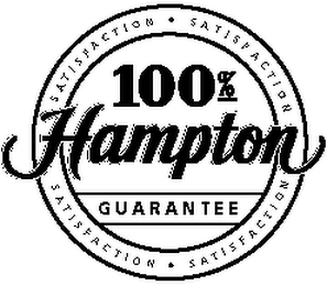 100% HAMPTON GUARANTEE SATISFACTION logo