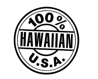 100% HAWAIIAN U.S.A. logo