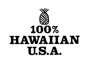 100% HAWAIIAN U.S.A. logo
