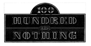 100 HUNDRED OR NOTHING logo