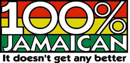 100% JAMAICAN IT DOESN'T GET ANY BETTER logo