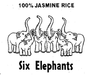 100% JASMINE RICE SIX ELEPHANTS logo