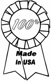 100% MADE IN USA logo
