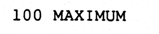 100 MAXIMUM logo