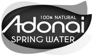 100% NATURAL ADONAI SPRING WATER logo
