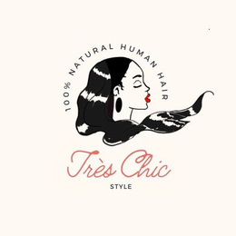 100% NATURAL HUMAN HAIR TRÈS CHIC STYLE logo