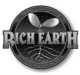 100% NATURAL RICH EARTH PLANT-DERIVED MINERALS logo