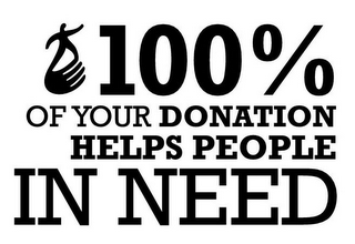 100% OF YOUR DONATION HELPS PEOPLE IN NEED logo
