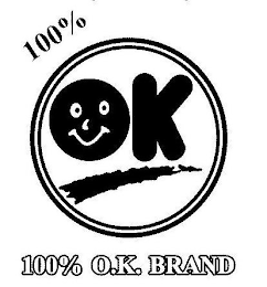100% O.K. BRAND logo