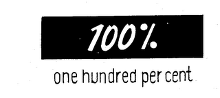 100% ONE HUNDRED PER CENT logo