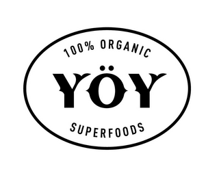 100% ORGANIC YÖY SUPERFOODS logo
