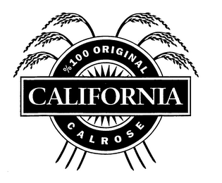 %100 ORIGINAL CALIFORNIA CALROSE logo