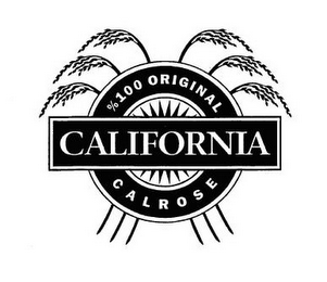 %100 ORIGINAL CALIFORNIA CALROSE logo