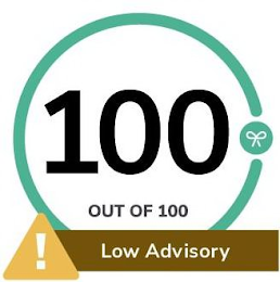 100 OUT OF 100 ! LOW ADVISORY logo