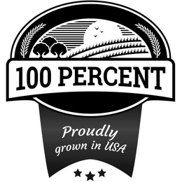 100 PERCENT PROUDLY GROWN IN USA logo