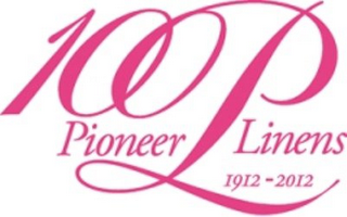 100 PL  PIONEER LINENS 1912 - 2012 logo