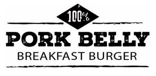 100% PORK BELLY BREAKFAST BURGER logo