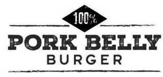 100% PORK BELLY BURGER logo
