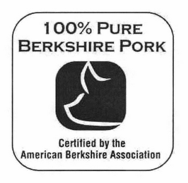 100% PURE BERKSHIRE PORK CERTIFIED BY THE AMERICAN BERKSHIRE ASSOCIATION logo