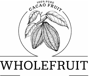 100% PURE CACAO FRUIT WHOLEFRUIT logo