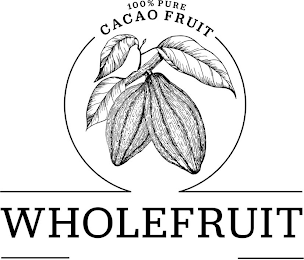 100% PURE CACAO FRUIT WHOLEFRUIT logo