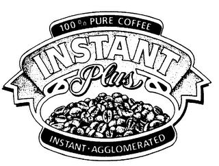 100% PURE COFFEE INSTANT PLUS INSTANT AGGLOMERATED logo