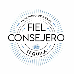 100% PURO DE AGAVE FIEL CONSEJERO TEQUILA logo
