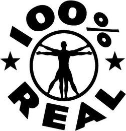 100% REAL logo