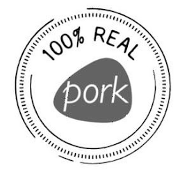 100% REAL PORK logo