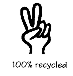 100% RECYCLED logo
