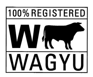 100% REGISTERED W WAGYU logo