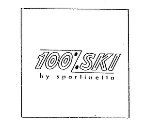 100 SKI BY SPORTINETTA logo